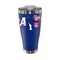 20oz Stainless Steel Tumbler, Royal Blue, Direct Print, Cheer Design, United States of America